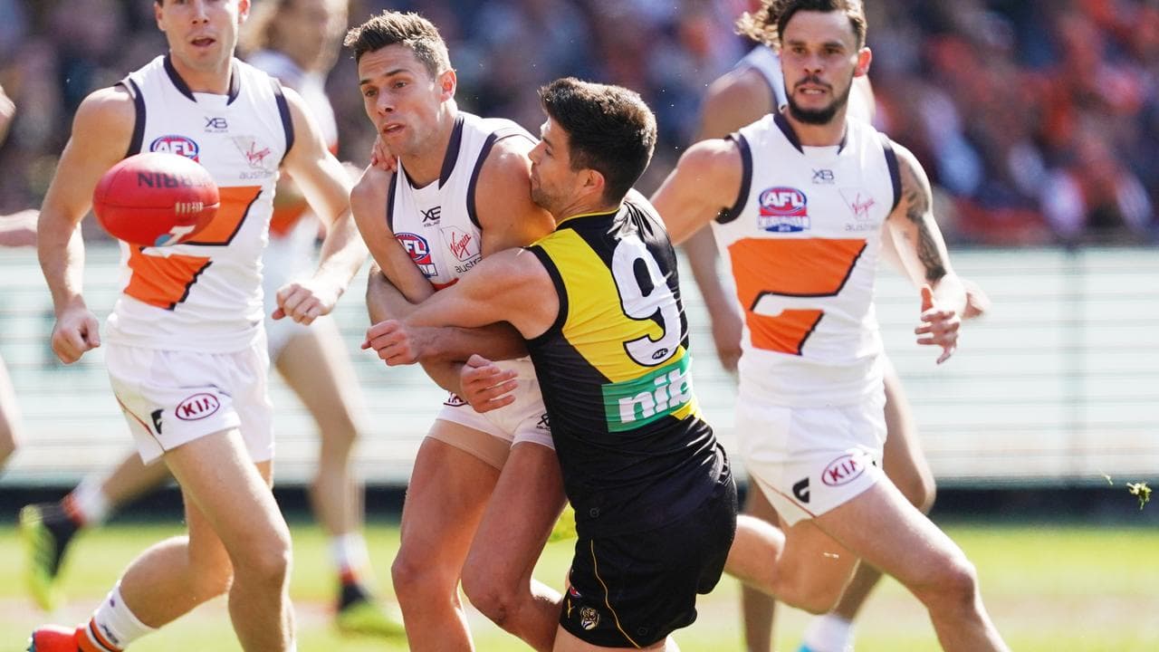 Josh Kelly was part of the GWS team hammered in the 2019 grand final.