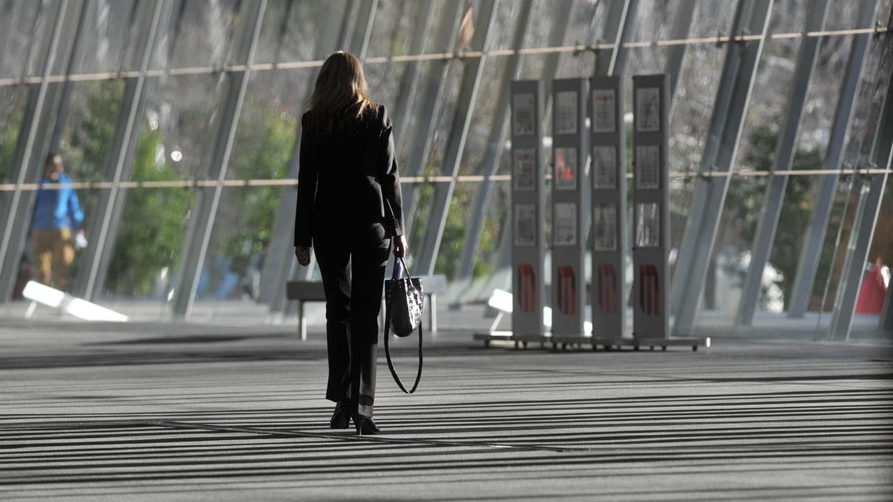 A woman walking (file image)