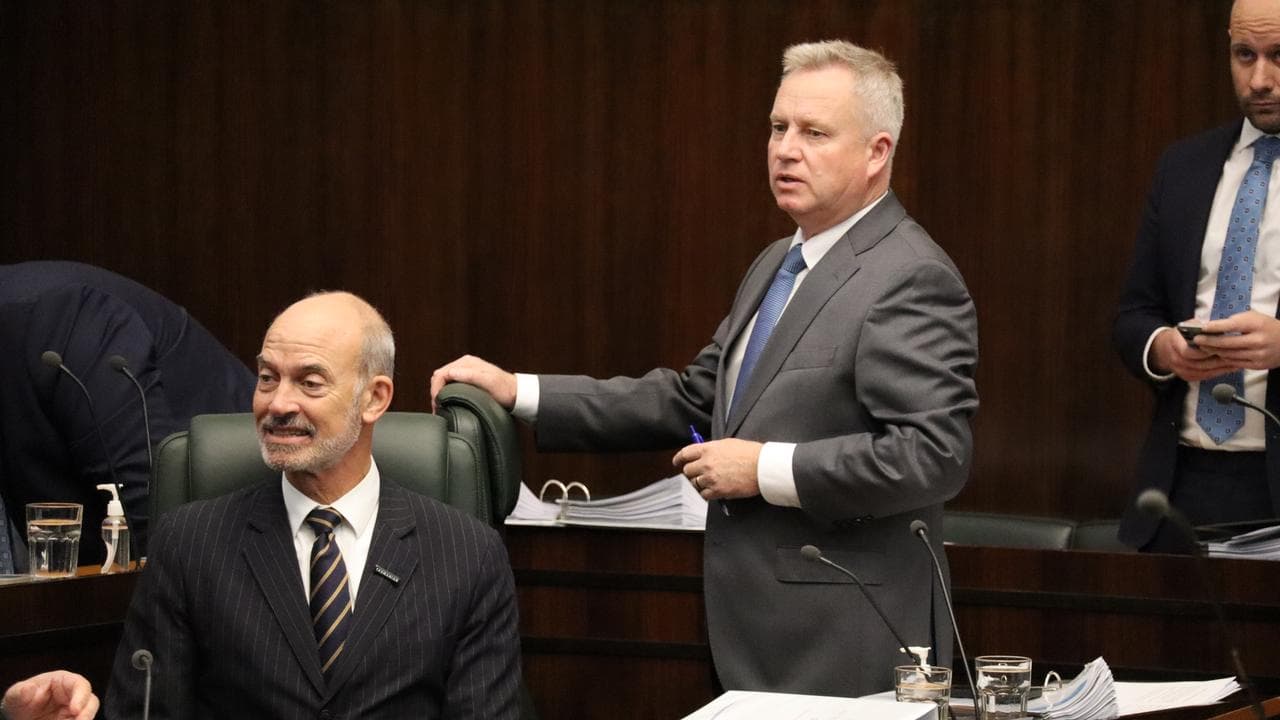 Premier Jeremy Rockliff during a sitting at Parliament House