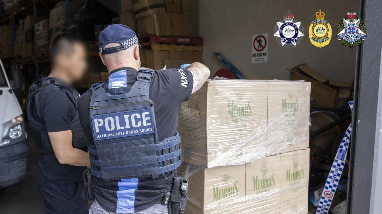 Police inspect alleged tobacco shipments in Melbourne