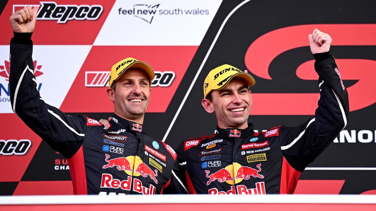 (L-R) Jamie Whincup and Broc Feeney.
