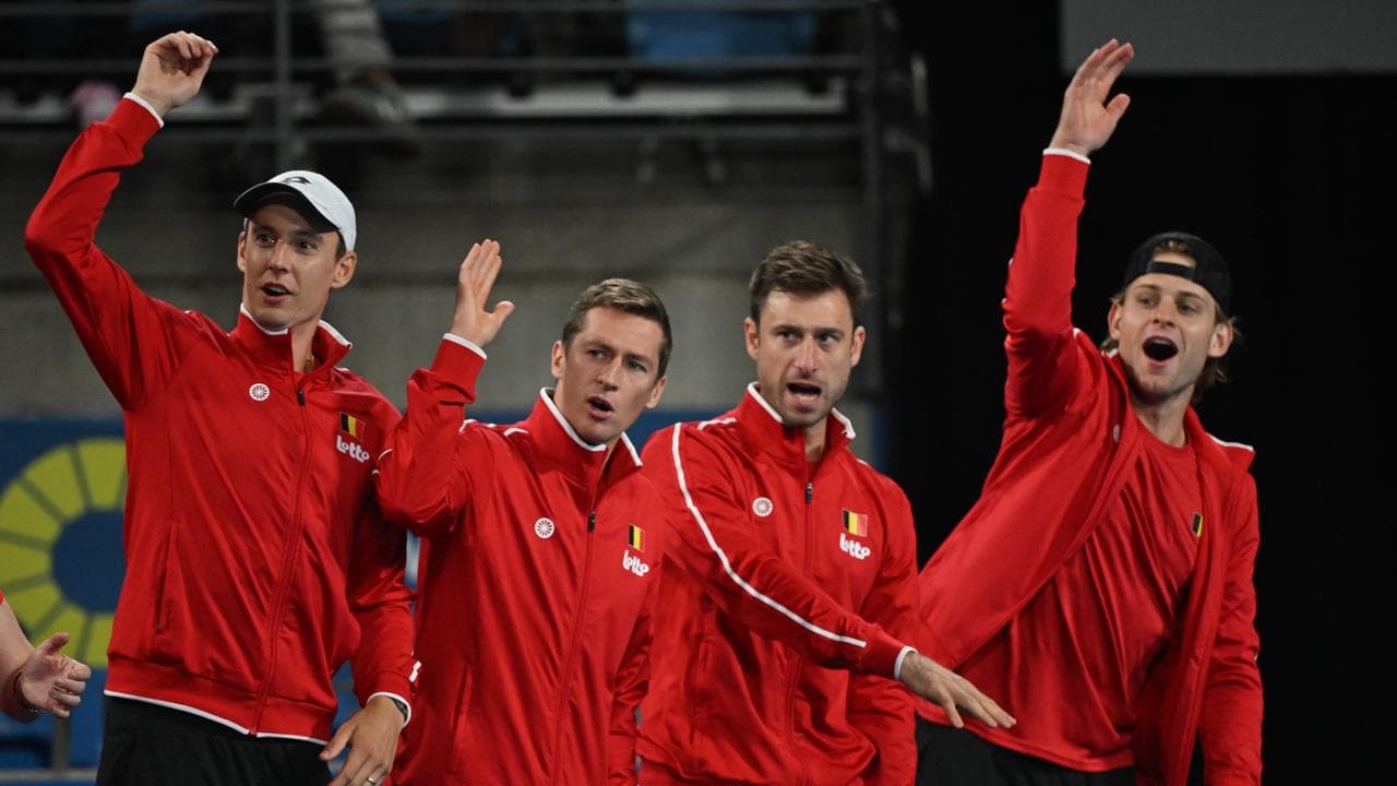 Team Belgium cheer on Raphael Collignon