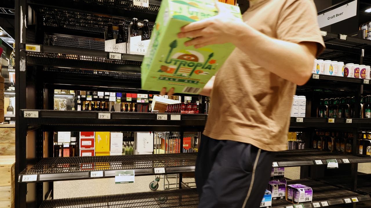 A shopper in a liquor store (file image)