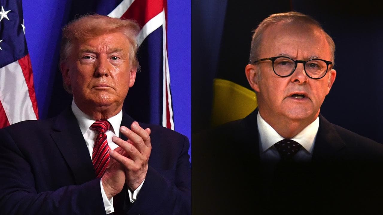 Donald Trump and Anthony Albanese (file images)