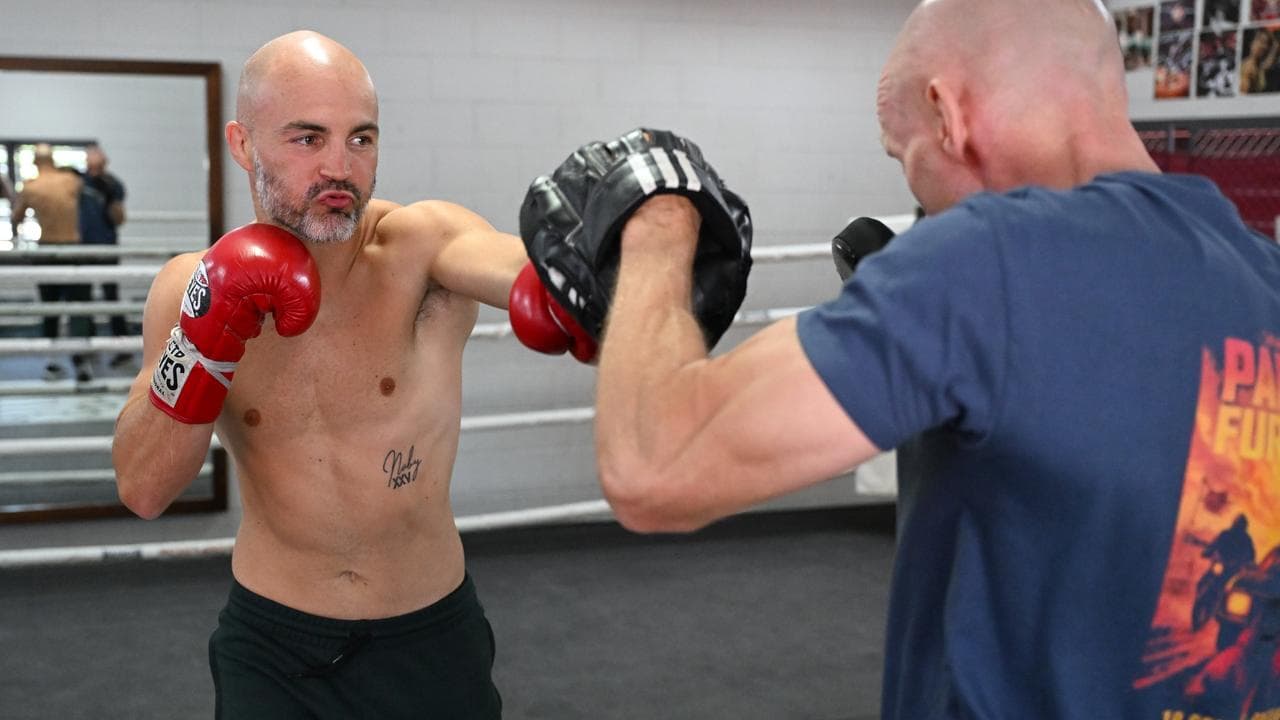 David Papot hits the ring for a training session.