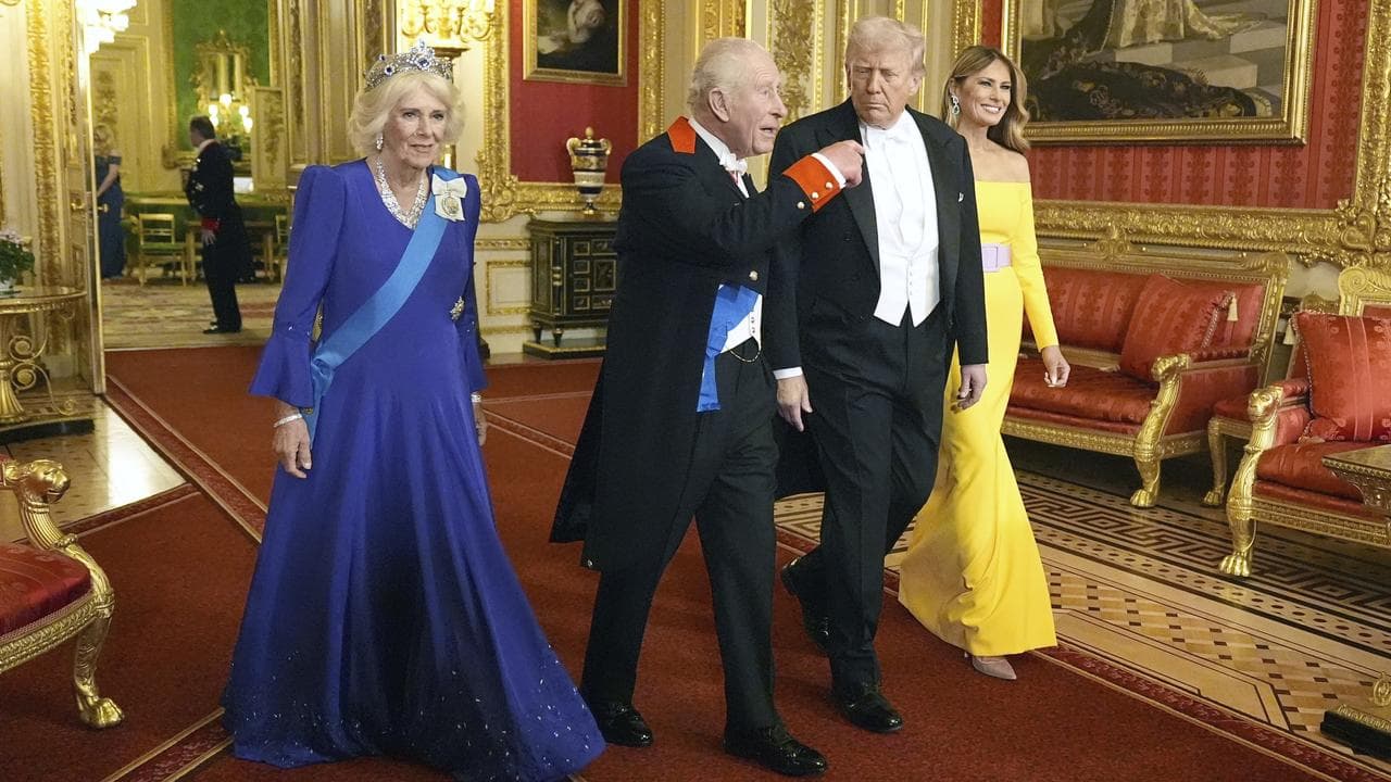 Charles and Camilla, and Donald and Melania Trump 