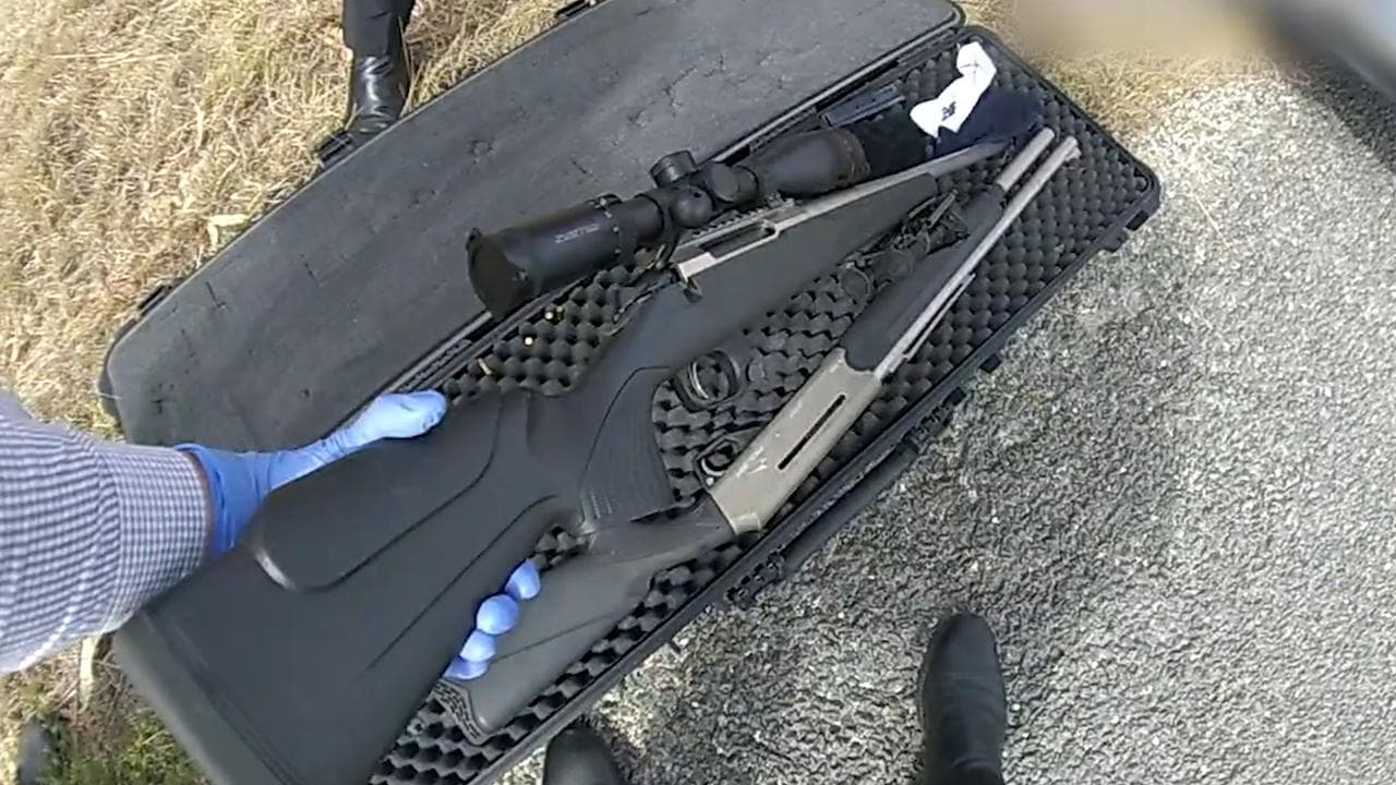 Firearms seized by police