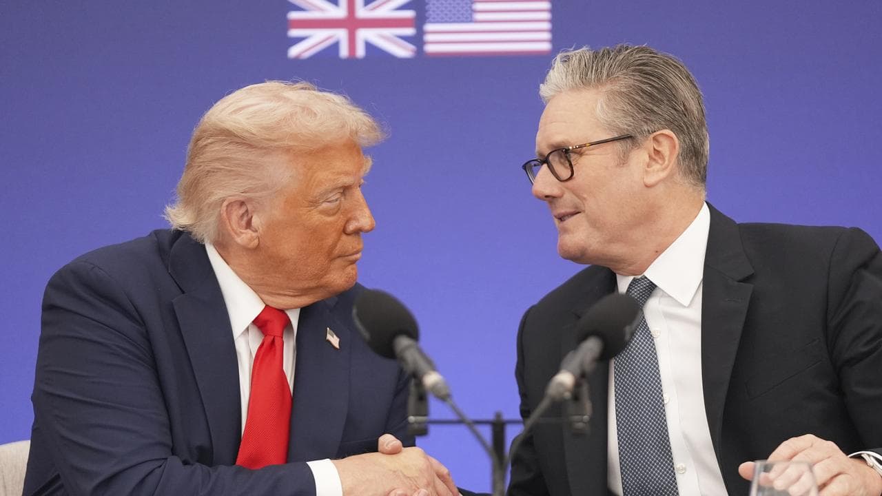 Donald Trump and Britain's Prime Minister Keir Starmer