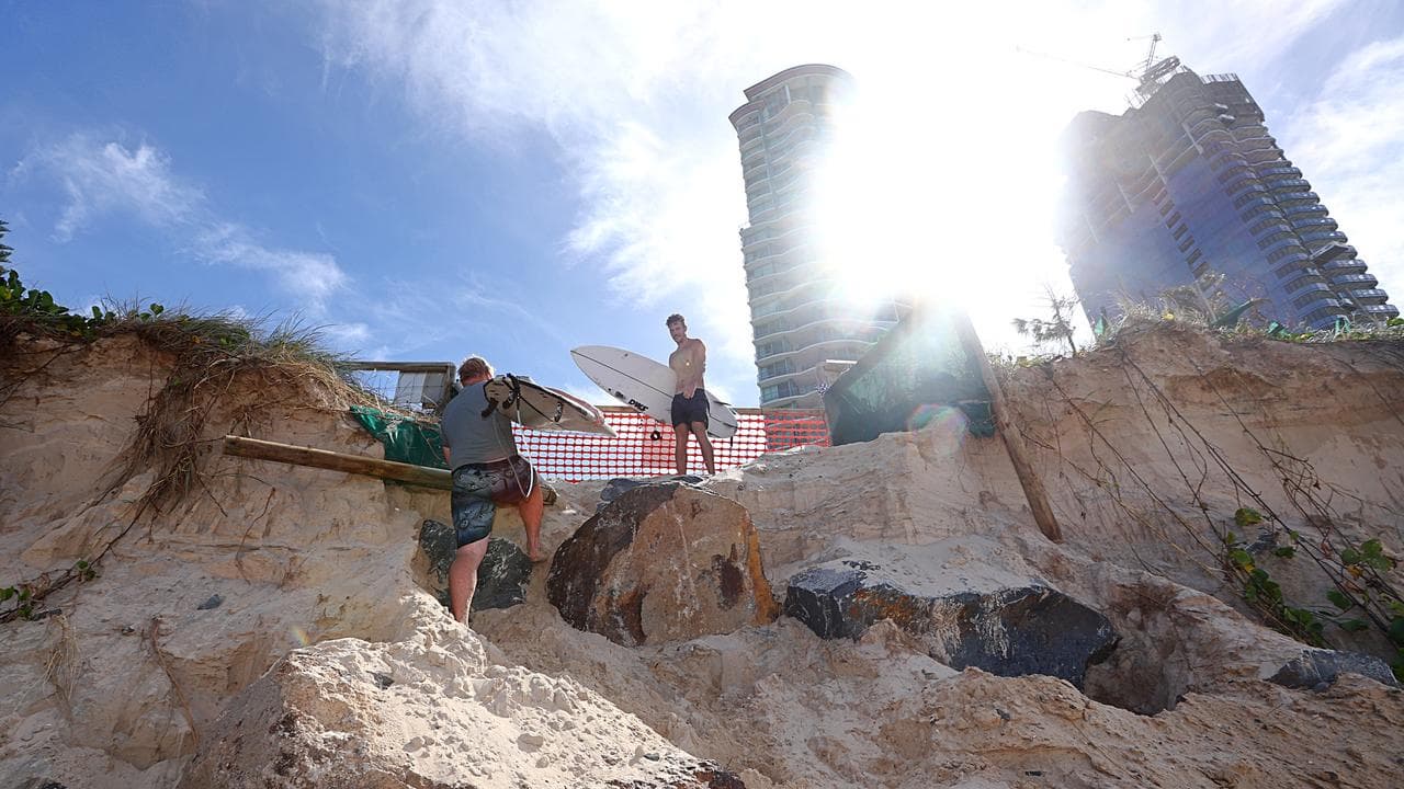 Erosion is seen after Ex Tropical Cyclone Alfred
