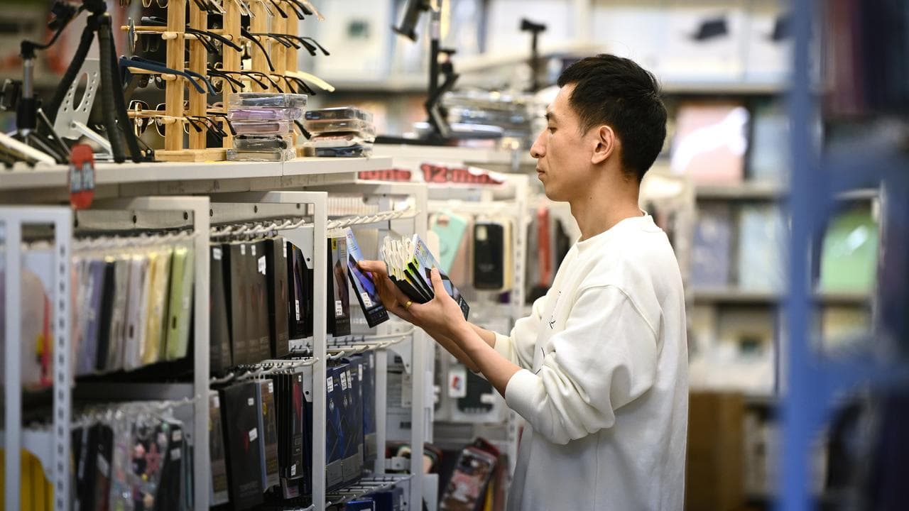 A retail worker in a store