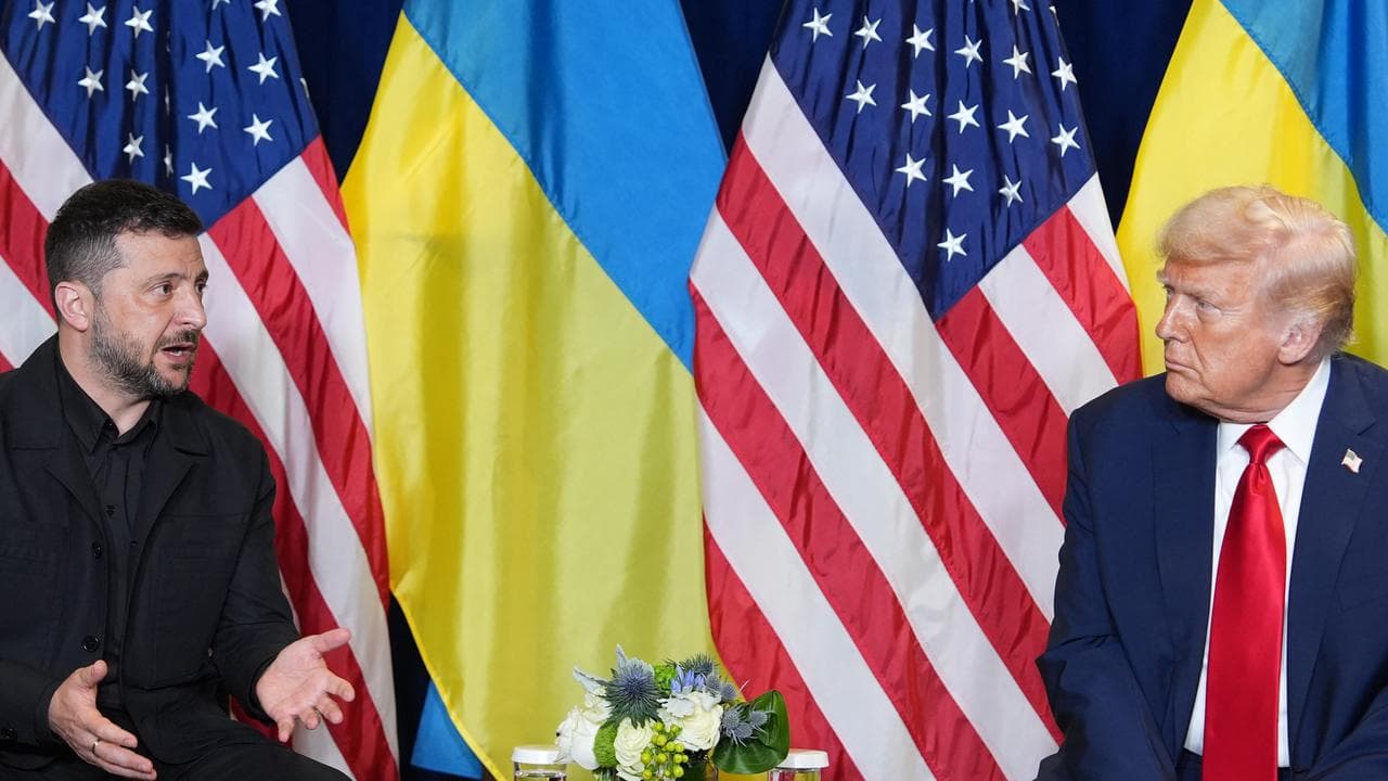 Donald Trump meets with Ukrainian President Volodymyr Zelenskiy