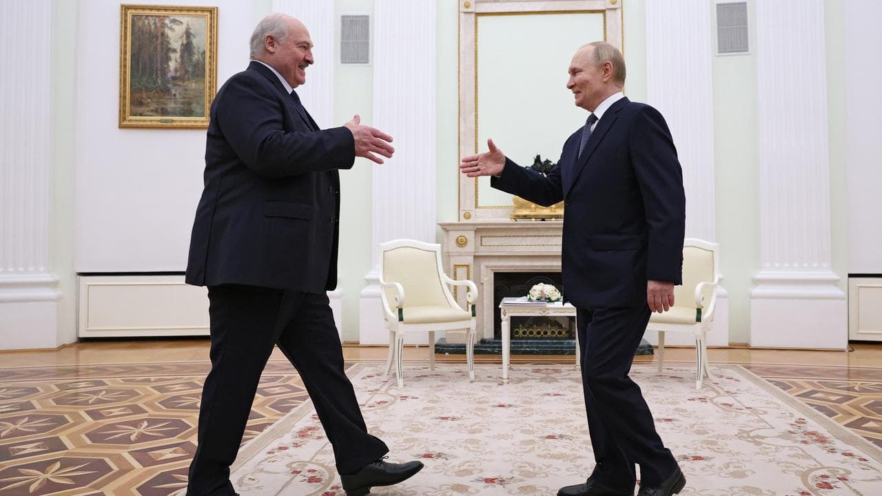 Alexander Lukashenko and Vladimir Putin