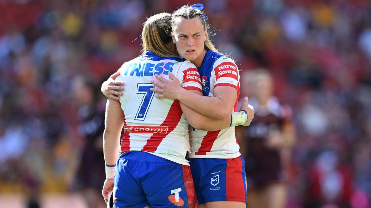 Newcastle's Jesse Southwell (left) and Jules Kirkpatrick