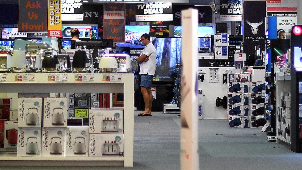 Electrical appliances in store