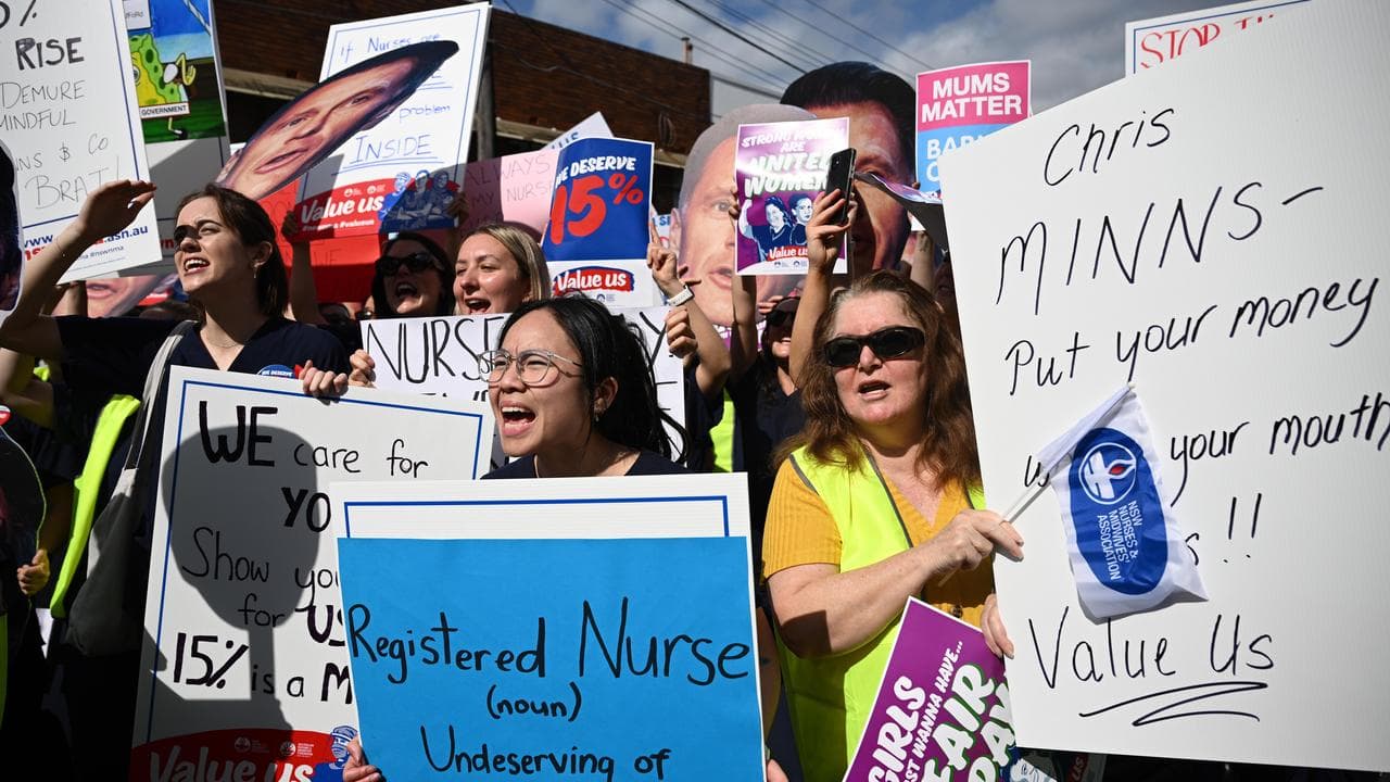 Nurses and health care workers (file image)