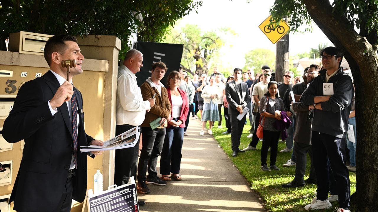 A property auction in Sydney (file image)