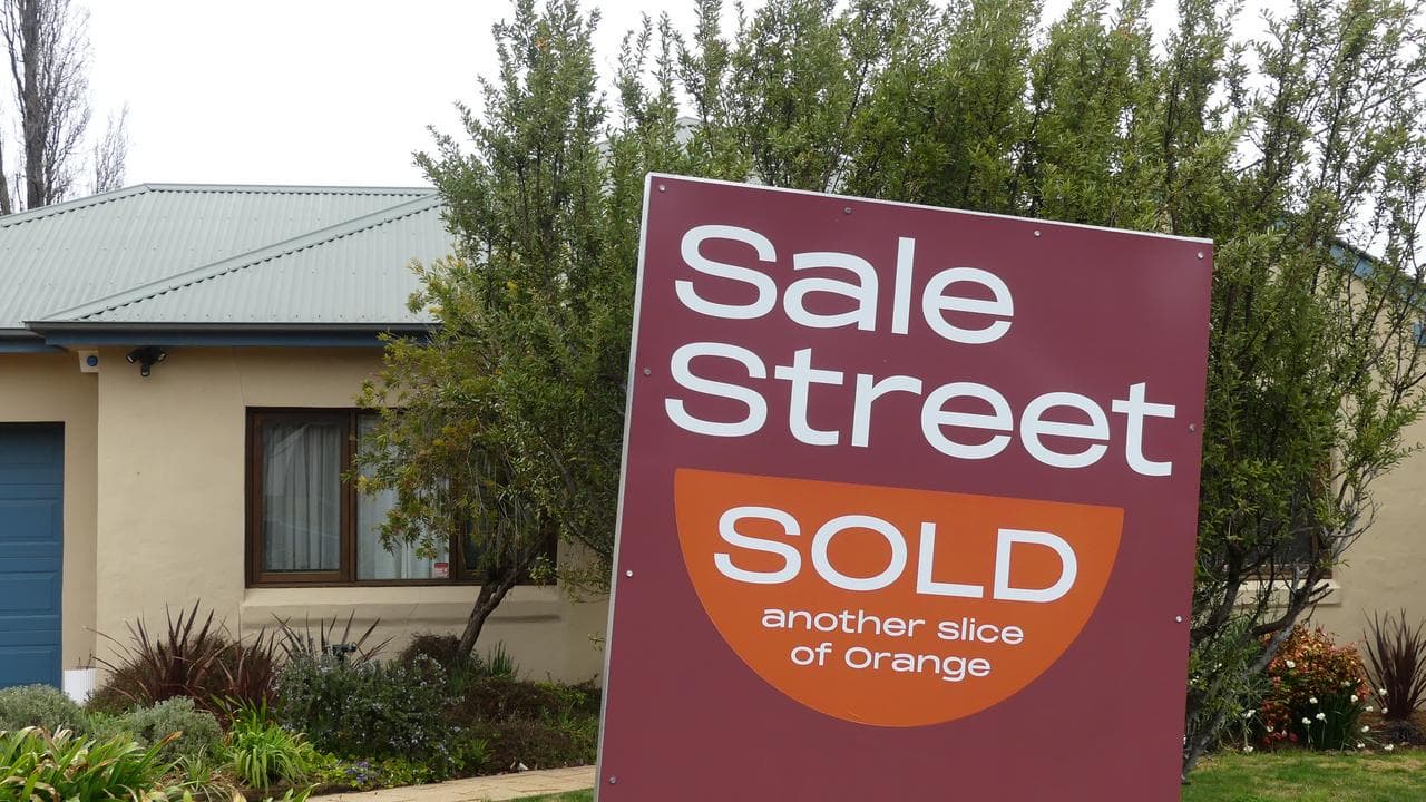 A sold sign is displayed outside a house (file image)
