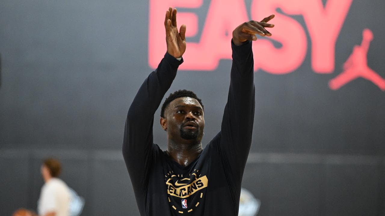 NBA superstar Zion Williamson fine-tunes his game in Melbourne.