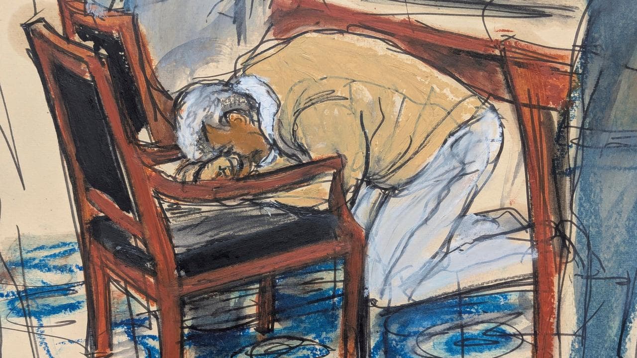 Courtroom sketch of Sean Combs being acquitted of some charges