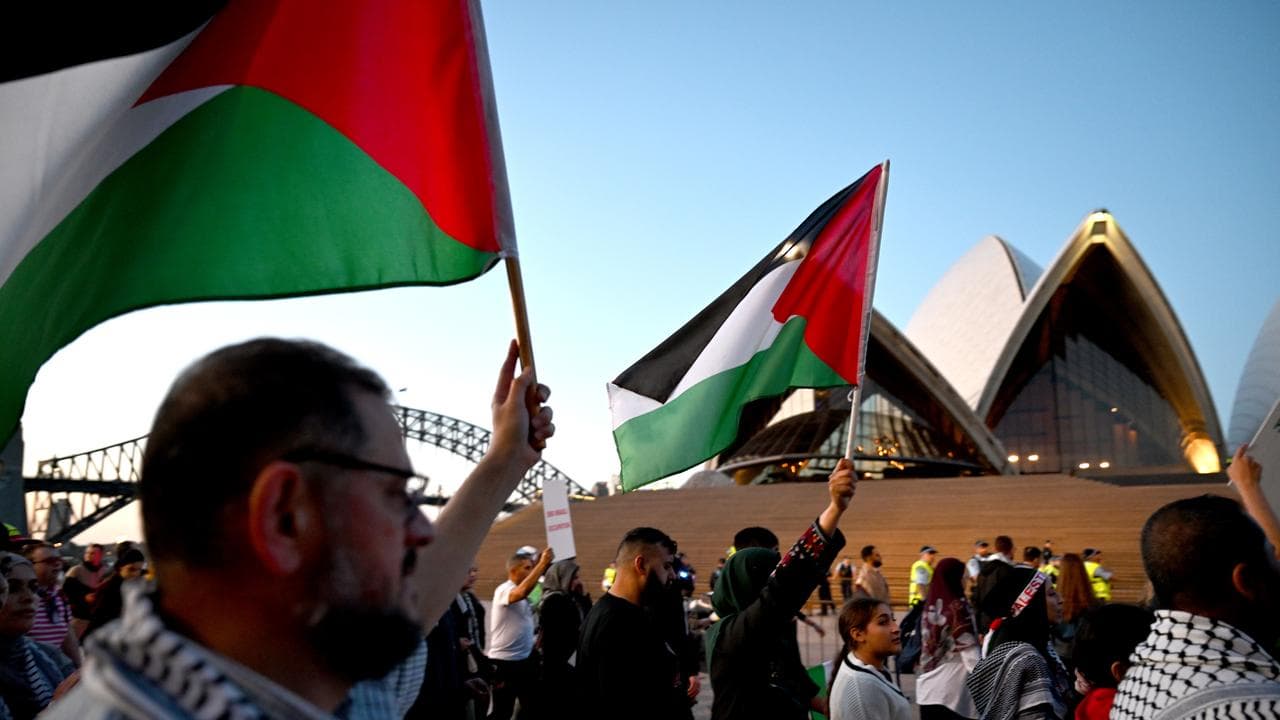 Free Palestine rally at Sydney Opera House (file image)