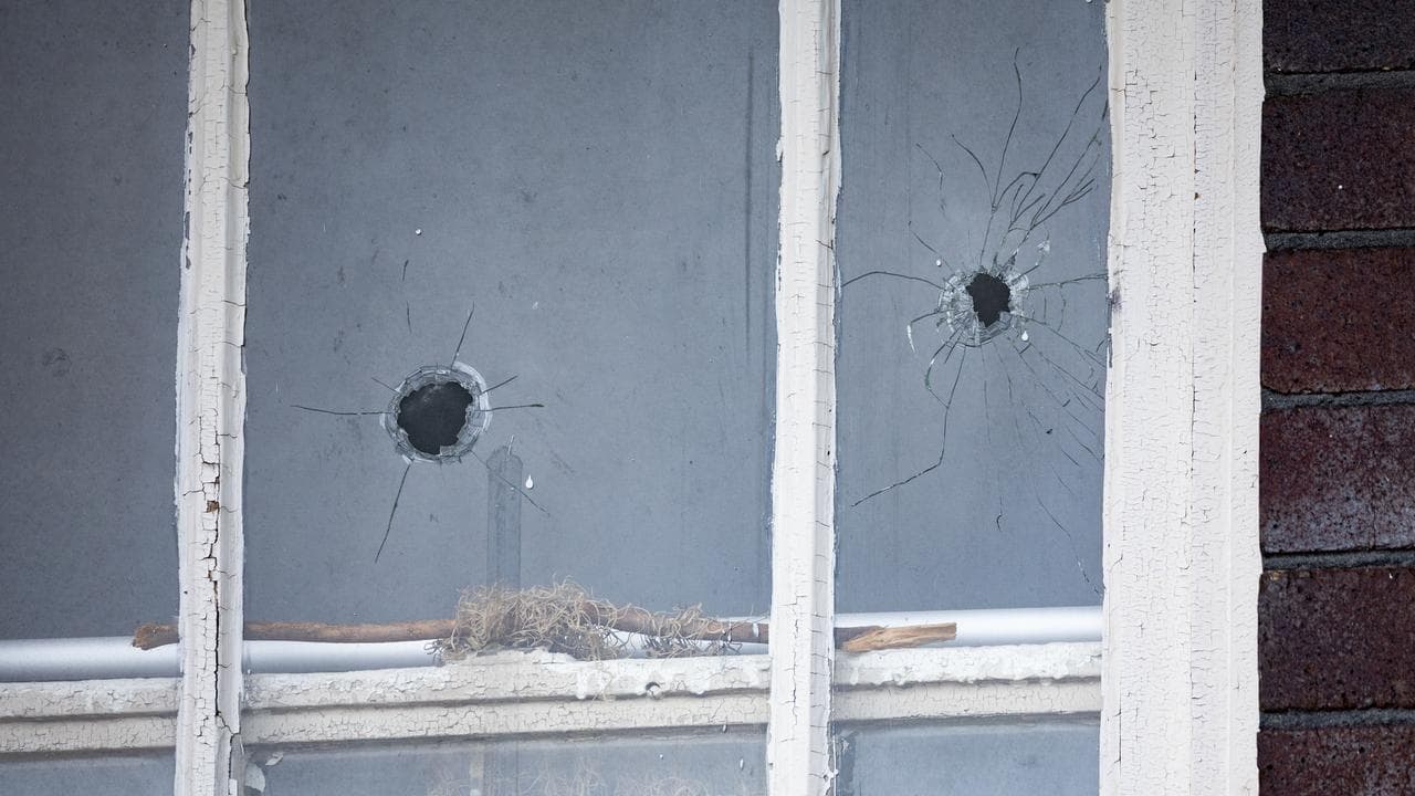 The scene of a shooting in Croydon Park in Sydne