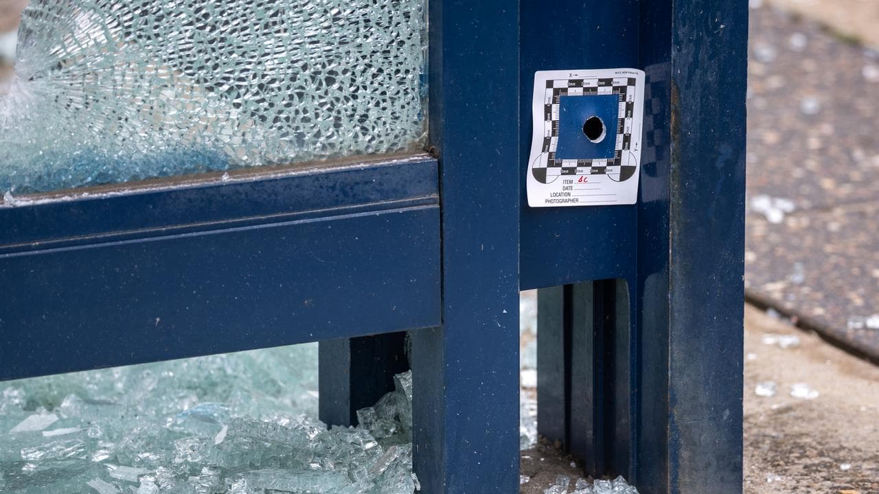 The scene of a shooting in Croydon Park in Sydney