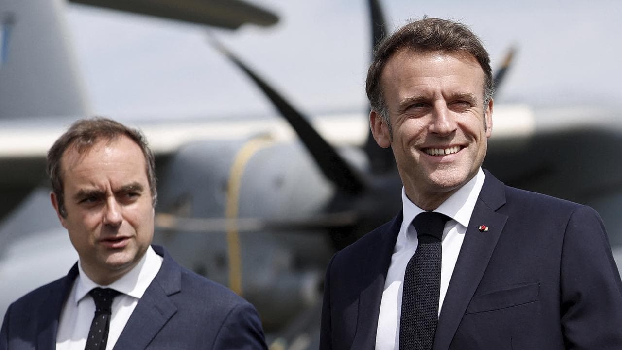Sebastien Lecornu and French President Emmanuel Macron