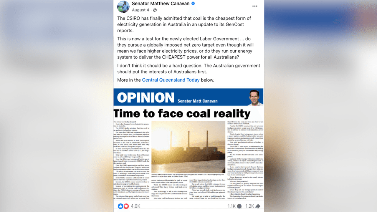 A screenshot of a Facebook post.