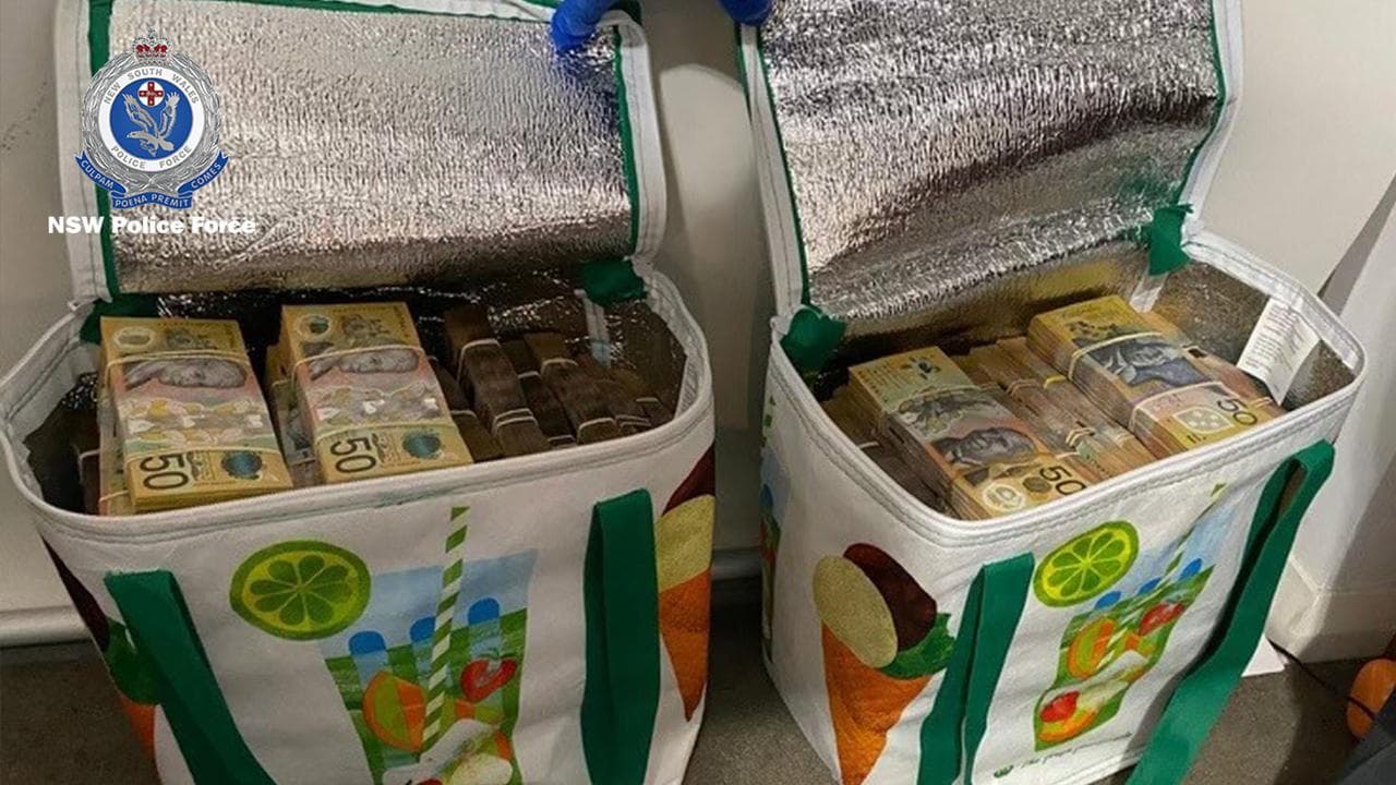 Some of the seized cash (file)