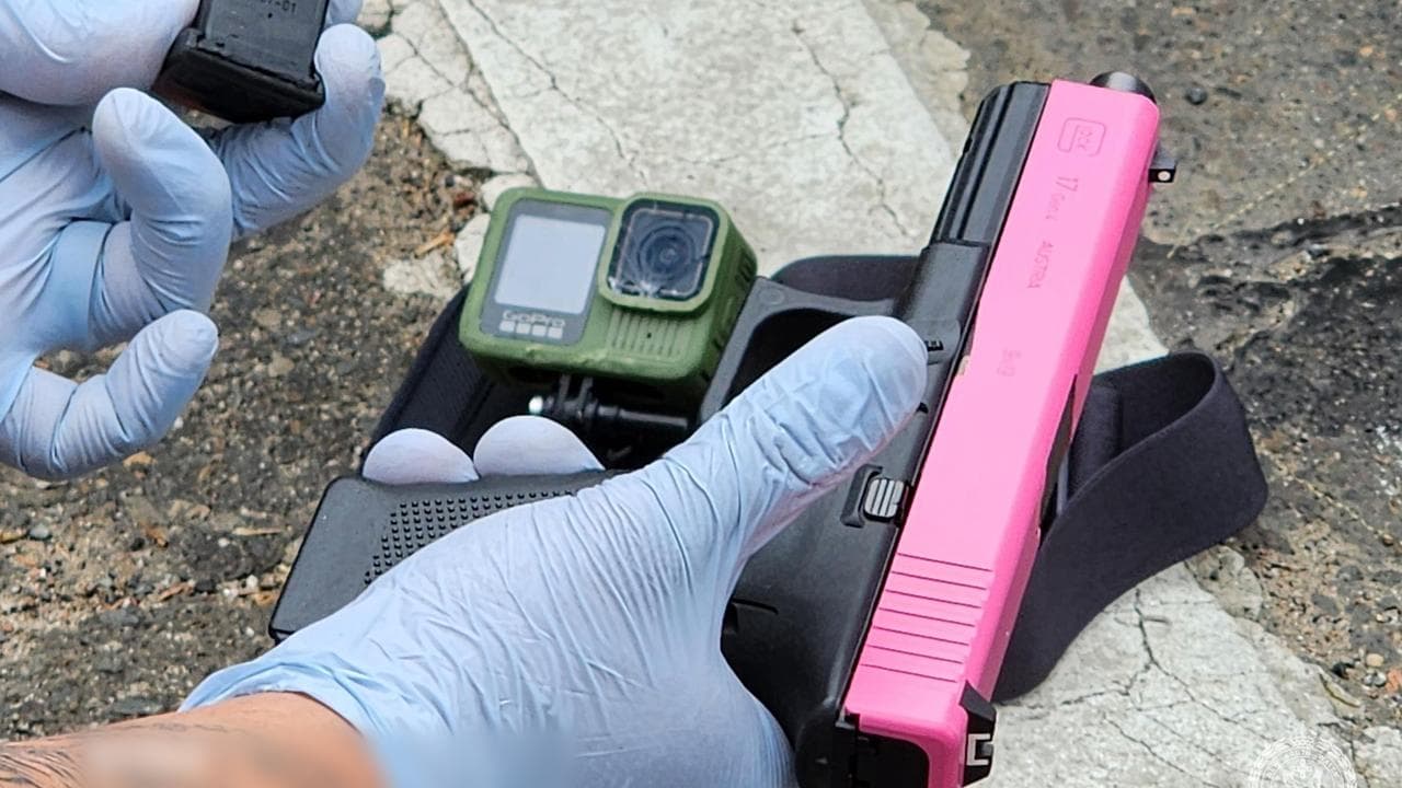 A sseized gun and body-worn camera