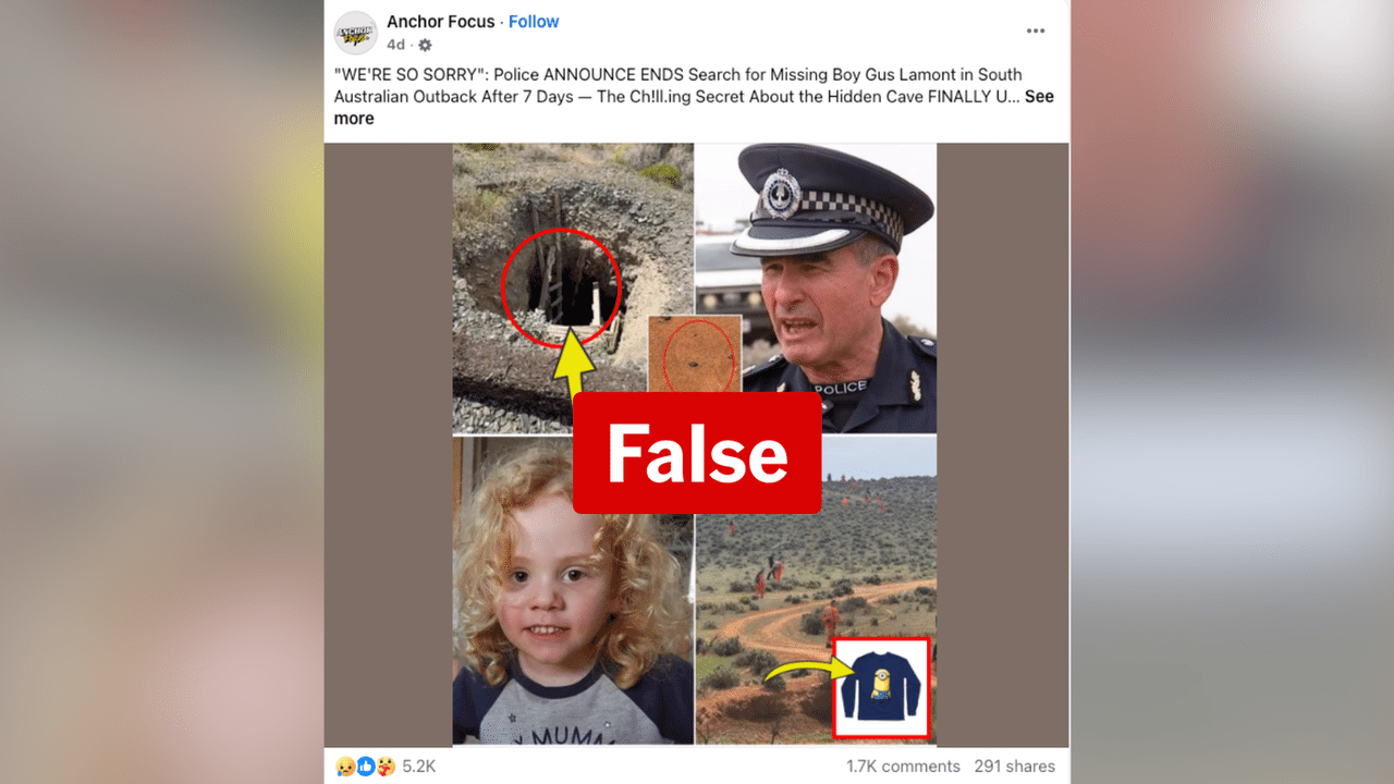 A screenshot of a Facebook post