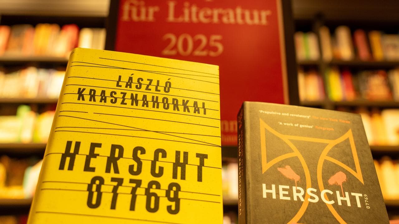 Books by Hungarian writer Laszlo Krasznahorkai in Berlin