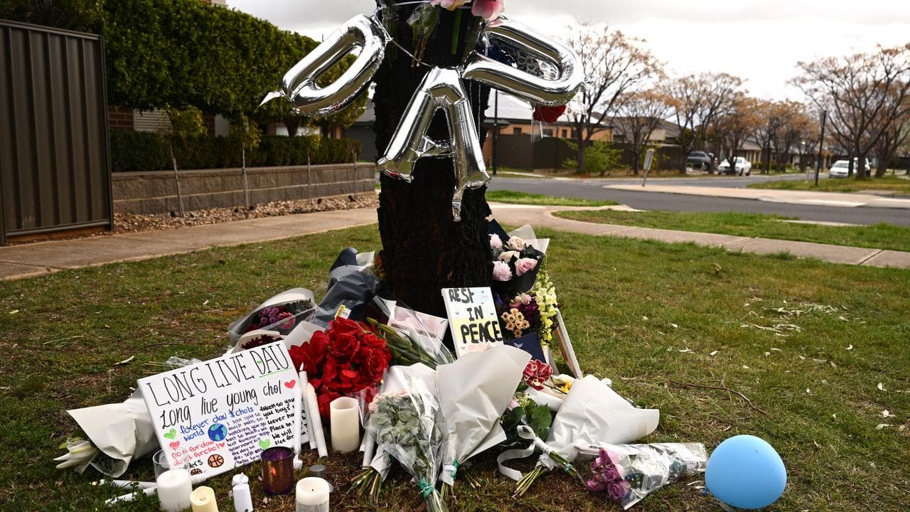 Tributes at the scene of the fatal stabbing (file image)
