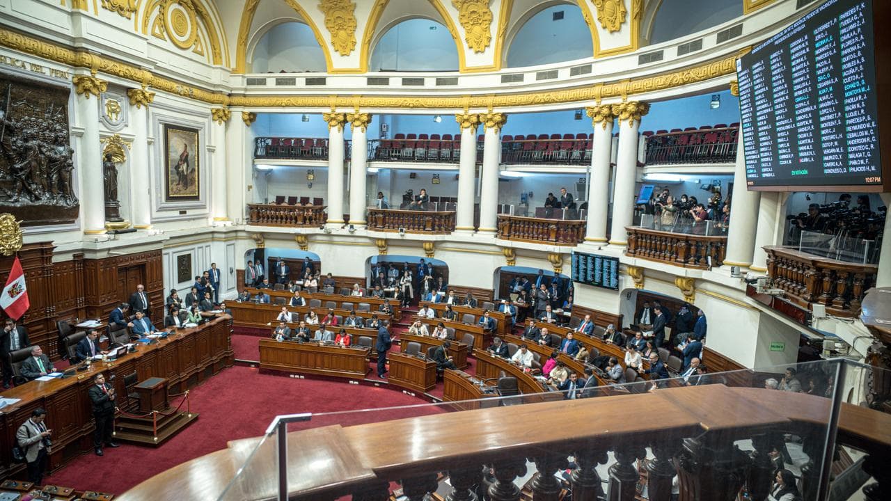 A general view of Congress during a session in Lima, Peru