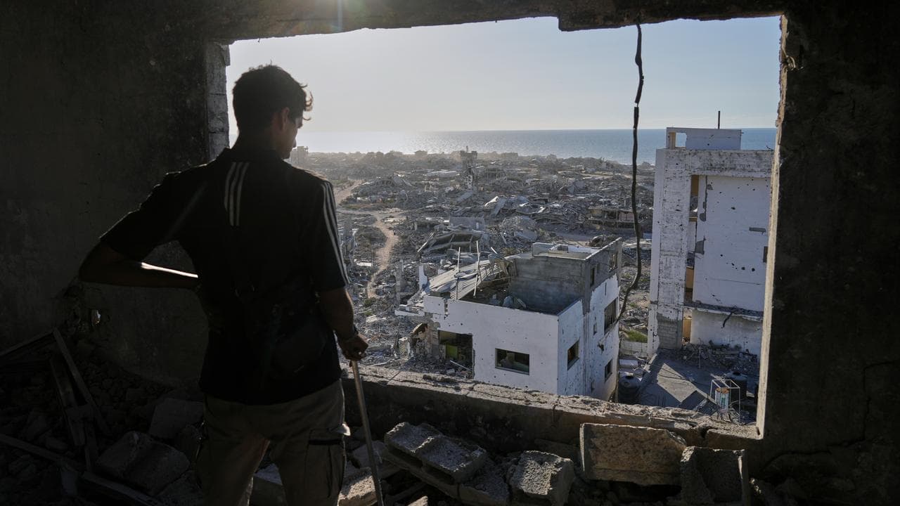 A man in Gaza City 