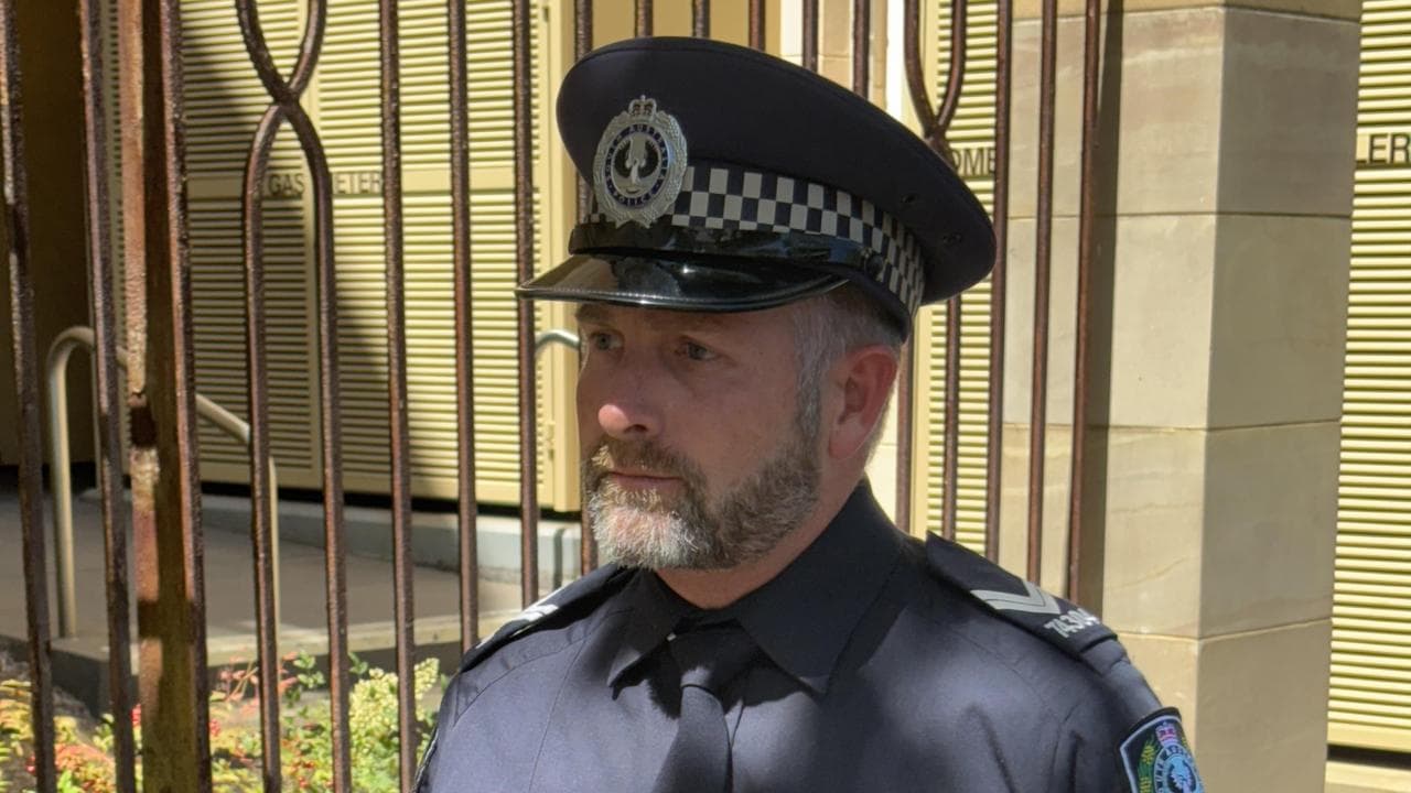 Sgt Julian Blackwell leaves the Coroners Court