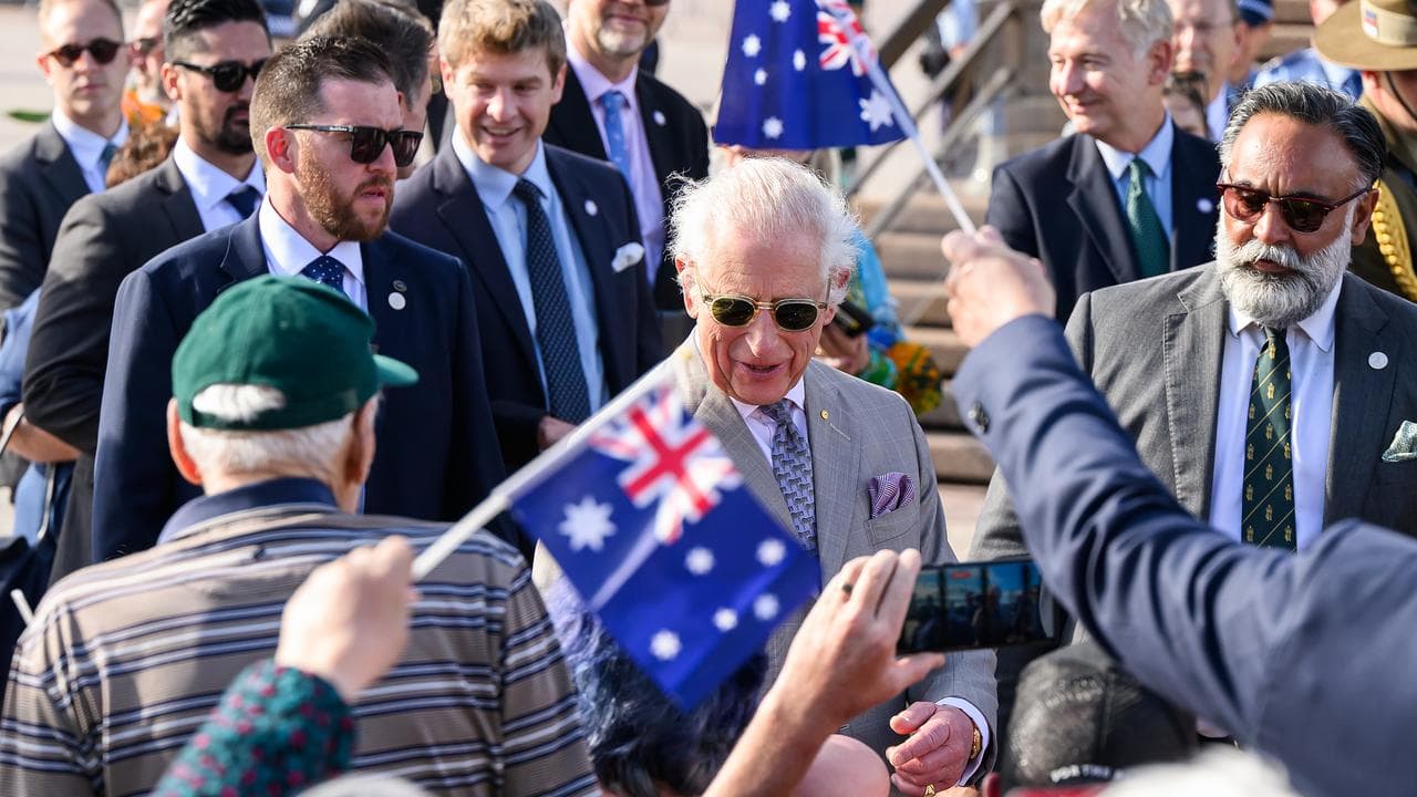 A photo of King Charlies III in Australia.