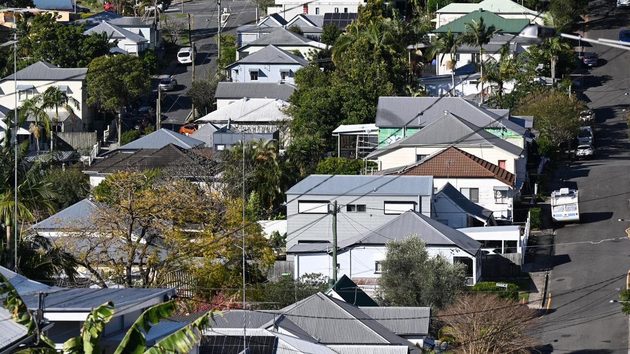 Homes in the suburb of Kelvin Grove in Brisbane