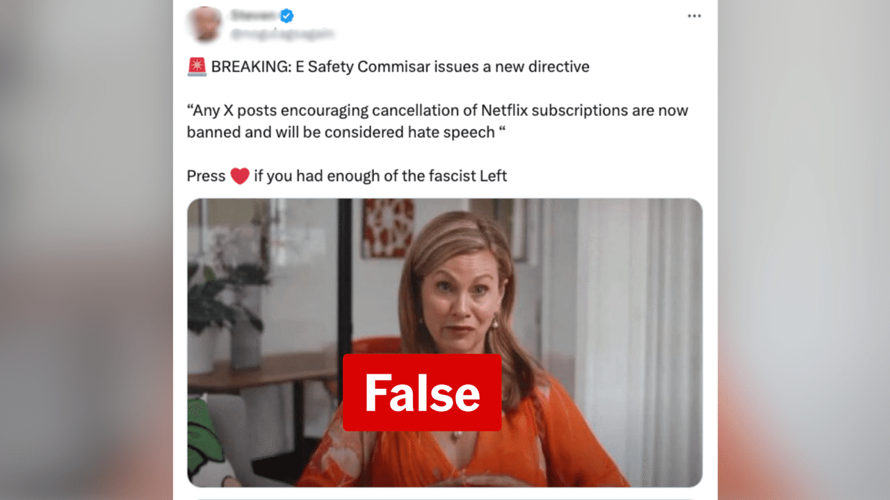 A screenshot of a tweet.