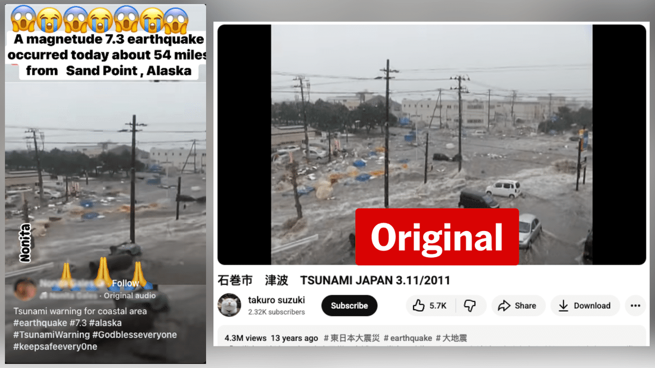 A screenshot of a Facebook post and a YouTube clip.