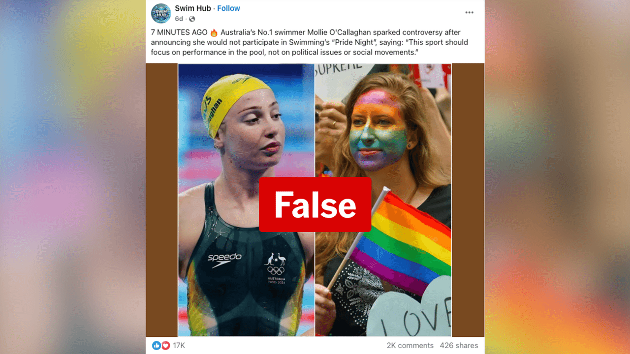 A screenshot of a Facebook post.