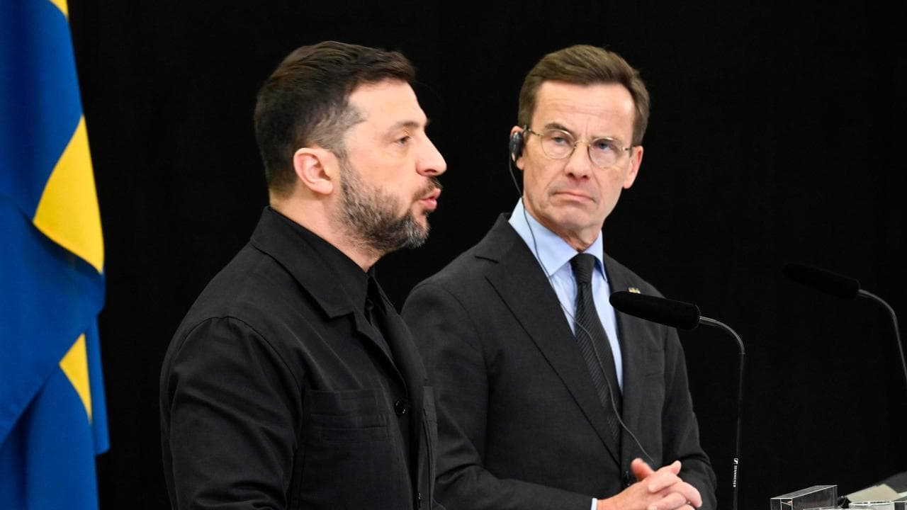Volodymyr Zelenskiy and Ulf Kristersson