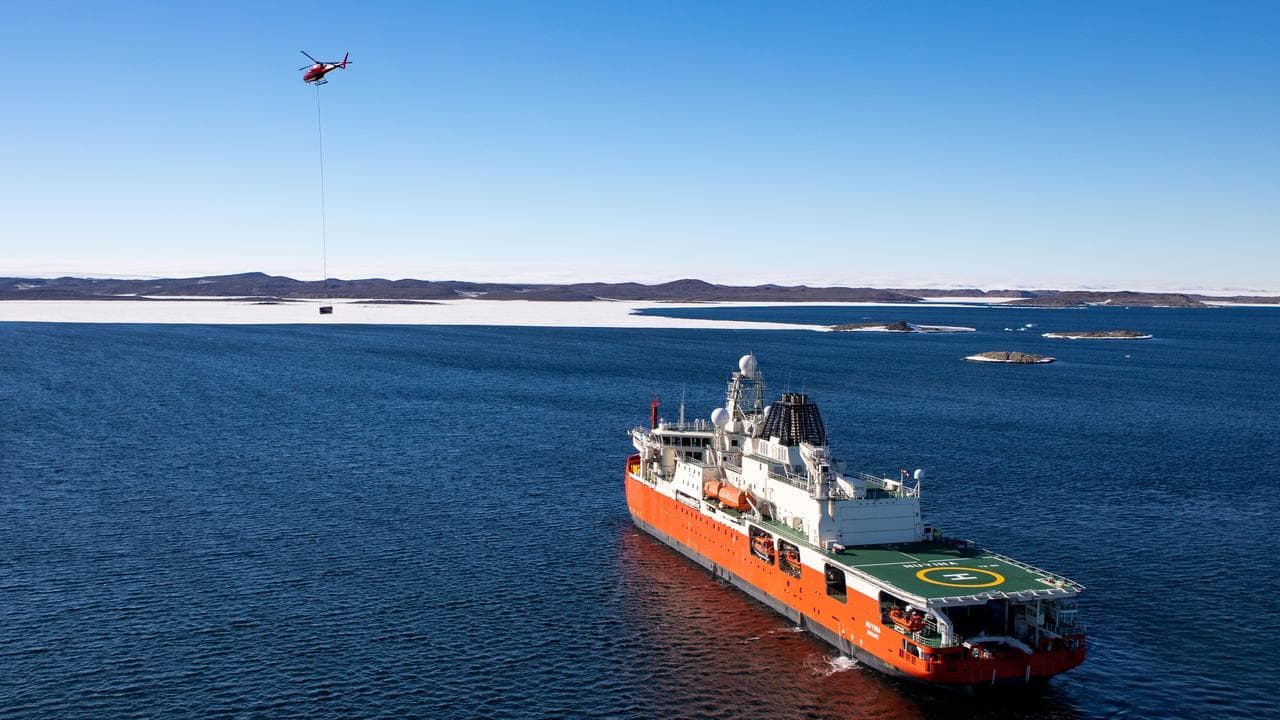 RSV Nuyina at Heard Island