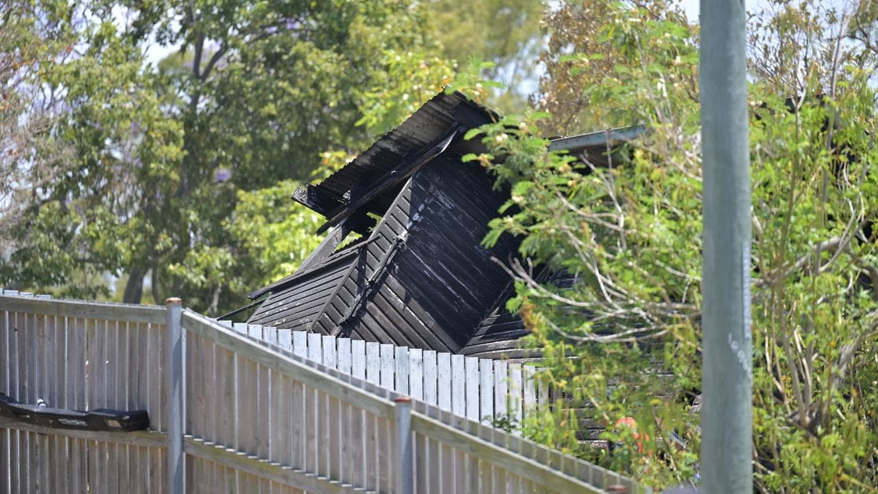 The aftermath of a house fire