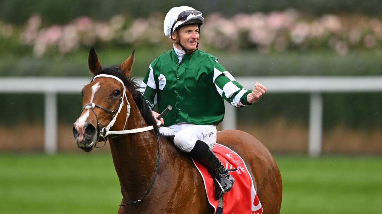 Jockey James McDonald reacts