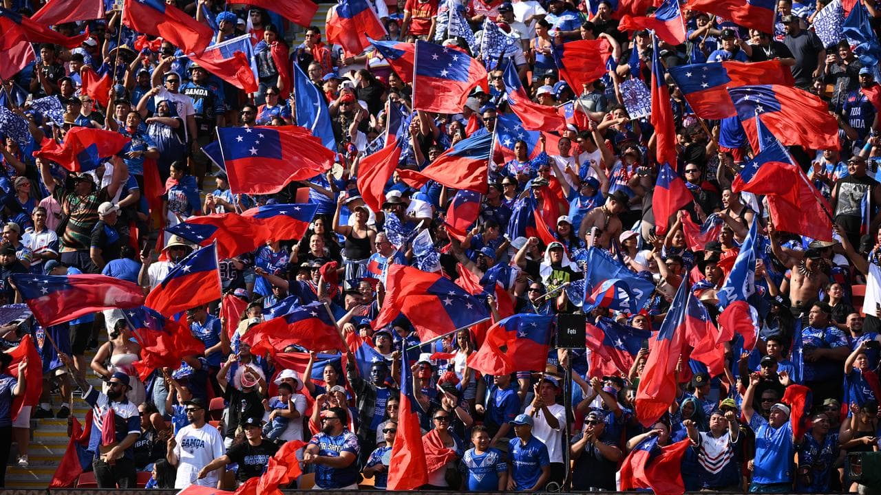 Samoa and Tonga fans.