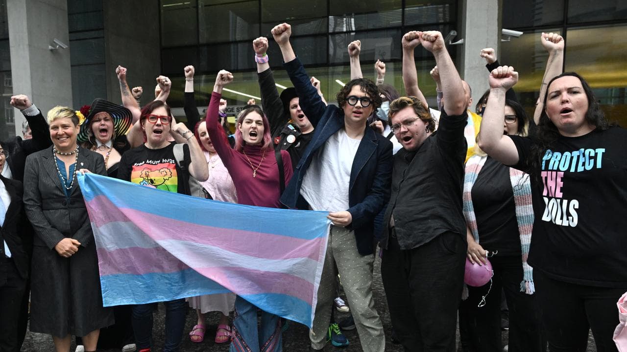 Protest outside the Supreme Court of Queensland in Brisbane