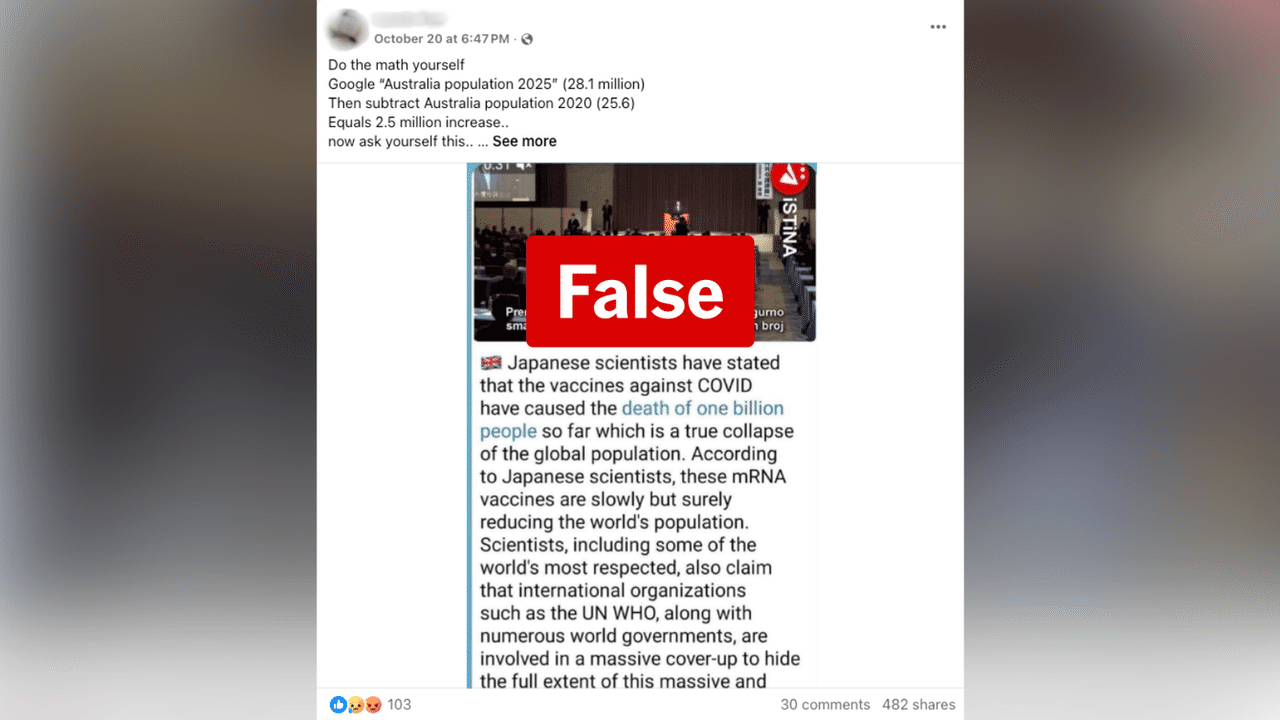 A screenshot of a Facebook post.