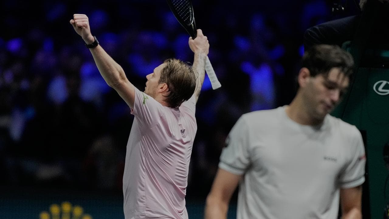(L-R) Alexander Bublik and Taylor Fritz.
