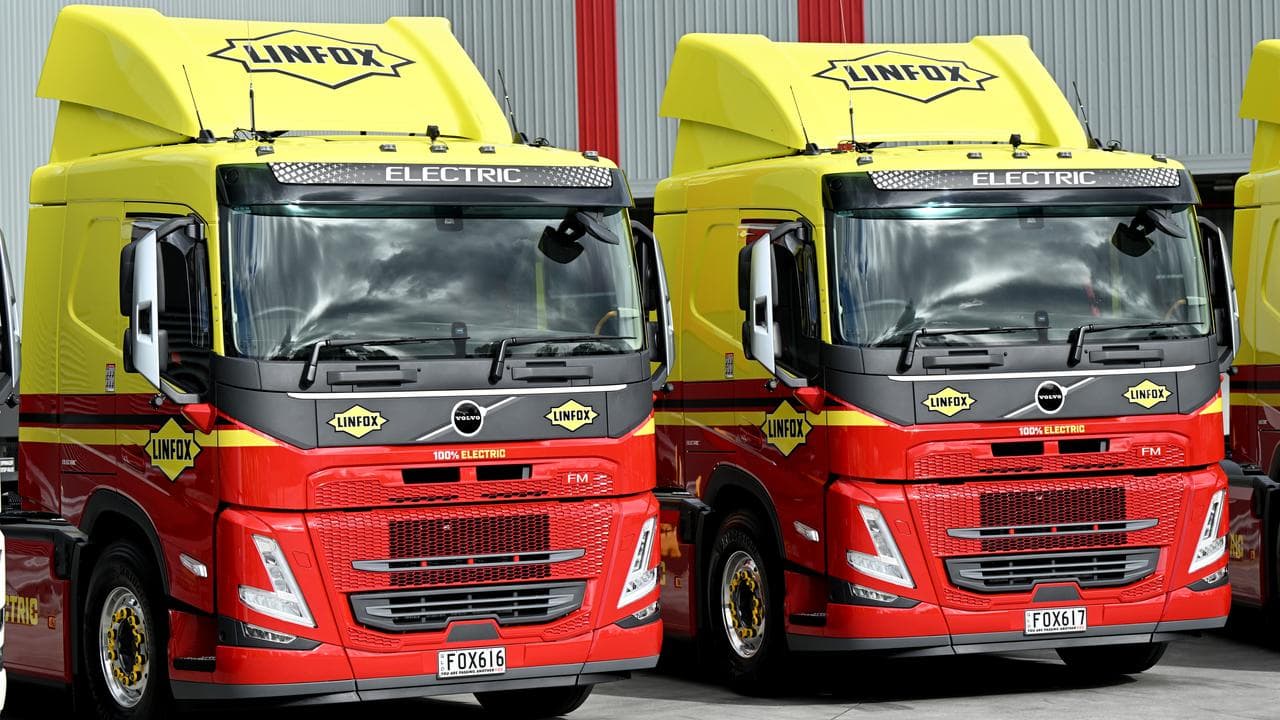 Linfox operated Volvo electric trucks